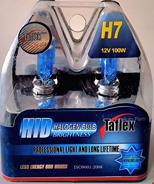 لامپ آبی هالوژن پرژکتوری 100W H7 -12V یک جفت