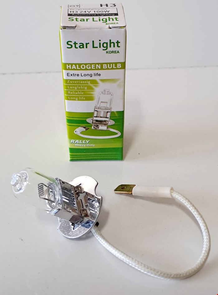 لامپ 24v - 100w H3 سیم دار کره ای Star Light